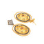 18k Gold-Plated AD Studded Contemporary Dangler Earrings