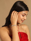 Stainless Steel Rhodium-Plated Zircon Studded Dual Lock Linked Bracelet
