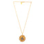 18k Gold-Plated Crystal Studded Minimal Chain Pendant Necklace