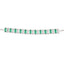 Rhodium-Plated Cubic Zirconia & Green Stone Studded Anti Tarnish Adjustable Bracelet