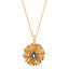 18k Gold-Plated Crystal Studded Minimal Chain Pendant Necklace