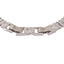Stainless Steel Rhodium-Plated Zircon Studded Dual Lock Linked Bracelet