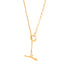Gold-Plated Stainless Steel Chain With Toggle Lock Closure Necklace