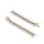 Rhodium-Plated Cubic Zirconia Studded Anti Tarnish Sleek Petal Drop Cocktail Earrings