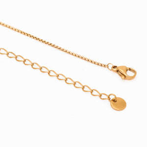 Gold-Plated Stainless Steel Minimal Adjustable Drawstring Necklace