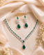 Celestial Emerald Cubic ZIrcon Necklace Set