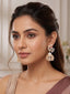 Crescent American Diamond Jhumka Earrings