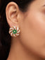 Emerald American Diamond Solid Pendant Set