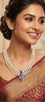 Queen Royal Blue Pearl Heritage Necklace