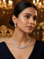 CZ Solitaire Delicate Necklace Set