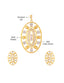 American Diamond Crown Jewel Pendant Set Without Chain
