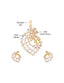 American Diamond Starlit Swirl Pendant Set Without Chain