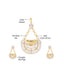 American Diamond Auric Shine Pendant Set Without Chain