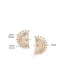 Gold-toned stud earrings with AAA cubic zircon stones.
