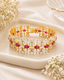 Ruby Floral Link Bracelet