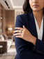 Scattered Baguette Cluster Statement Ring