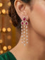 American Diamond Chandelier Necklace Set