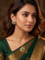 Emerald American Diamond Solid Pendant Set