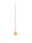 Fern Motif Pearl Drape Drop Earchain