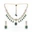 18K Gold Plated Emerald Blossom Necklace Set