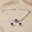 Blue Sapphire Elegance Pearl Choker
