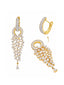 American Diamond Vine Dual-Style Chandeliers Earrings