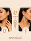 American Diamond Vine Dual-Style Chandeliers Earrings