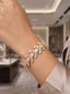 Nuyug Heart-Cluster Link Bracelet