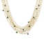 22K Gold-Plated Multiple Pearl Strings Layered Necklace
