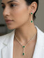 Nuyug Emerald Lariat Necklace Set
