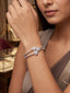 Aqua Leaf American Diamond Bracelet