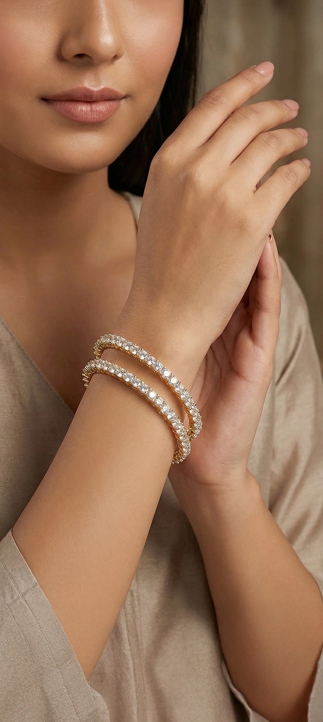 Symmetry American Diamond Bangle