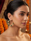 Emerald Crescent Hoops